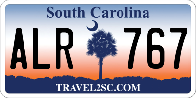 SC license plate ALR767