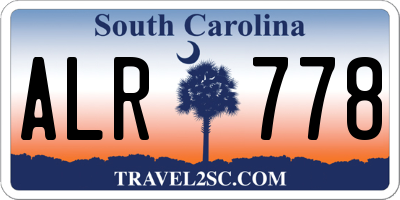 SC license plate ALR778