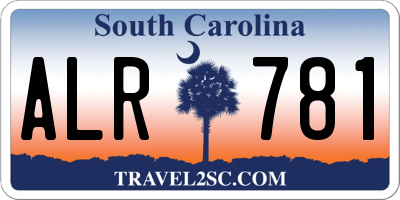 SC license plate ALR781