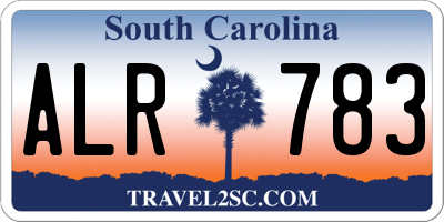 SC license plate ALR783