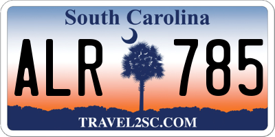 SC license plate ALR785