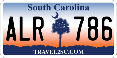 SC license plate ALR786