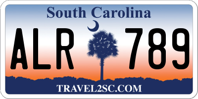 SC license plate ALR789