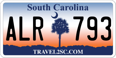 SC license plate ALR793