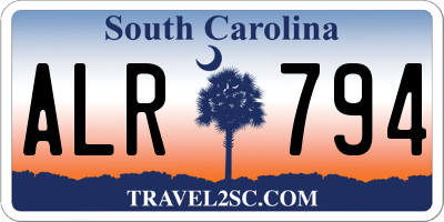 SC license plate ALR794