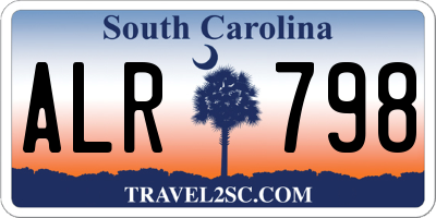SC license plate ALR798