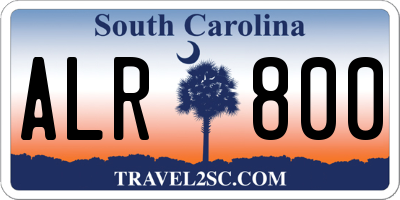 SC license plate ALR800