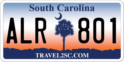SC license plate ALR801