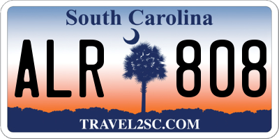 SC license plate ALR808