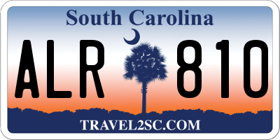 SC license plate ALR810