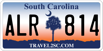 SC license plate ALR814