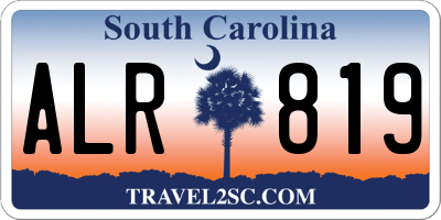 SC license plate ALR819