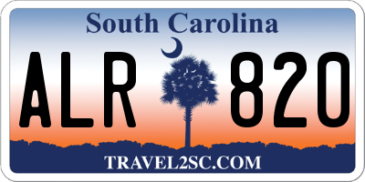 SC license plate ALR820