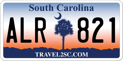 SC license plate ALR821