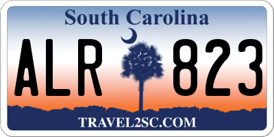 SC license plate ALR823