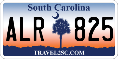 SC license plate ALR825