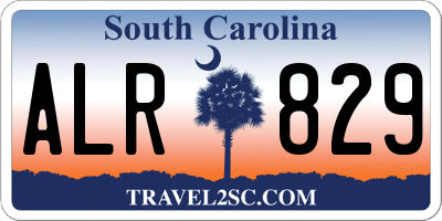 SC license plate ALR829
