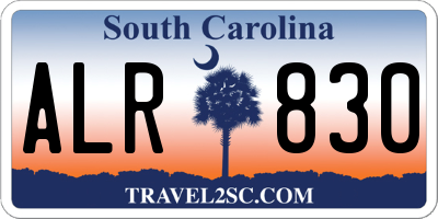 SC license plate ALR830