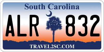 SC license plate ALR832