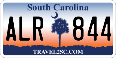 SC license plate ALR844