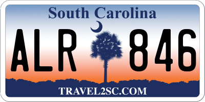 SC license plate ALR846