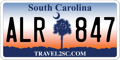 SC license plate ALR847