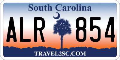 SC license plate ALR854