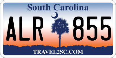 SC license plate ALR855