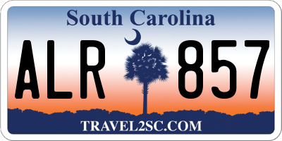 SC license plate ALR857