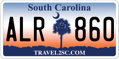 SC license plate ALR860