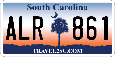 SC license plate ALR861