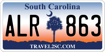 SC license plate ALR863