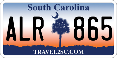 SC license plate ALR865