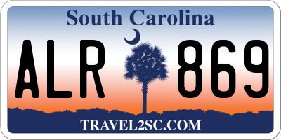 SC license plate ALR869