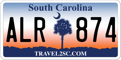 SC license plate ALR874