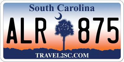 SC license plate ALR875