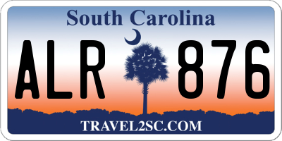 SC license plate ALR876