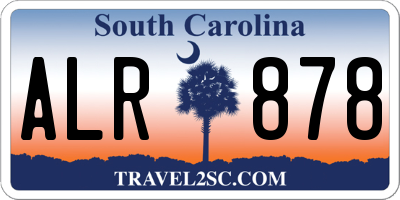 SC license plate ALR878