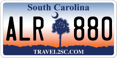 SC license plate ALR880