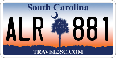 SC license plate ALR881