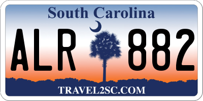SC license plate ALR882