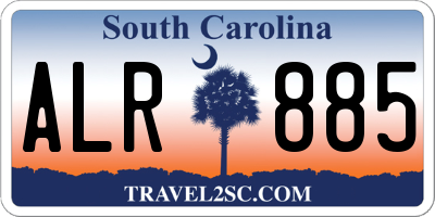 SC license plate ALR885