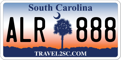 SC license plate ALR888