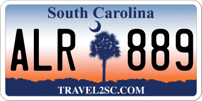 SC license plate ALR889