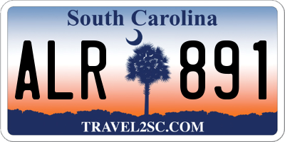 SC license plate ALR891