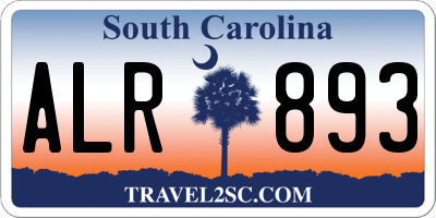 SC license plate ALR893