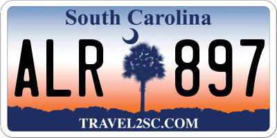 SC license plate ALR897