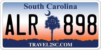 SC license plate ALR898