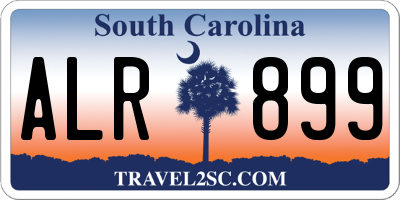 SC license plate ALR899