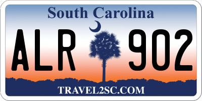 SC license plate ALR902